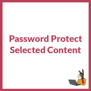 Password Protect Selected Content