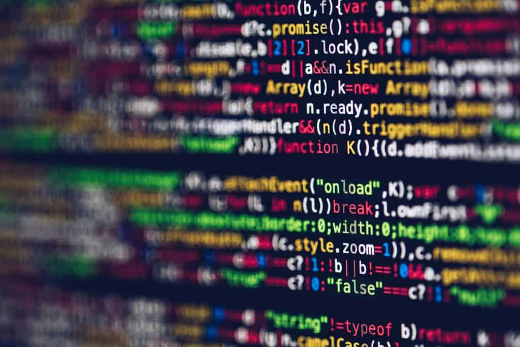 screen full of coding